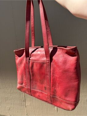 Vintage Coach red leather PROJECT tote bag #9400